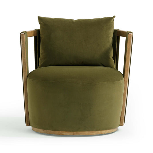 Paolo Green Upcycled Swivel Chair