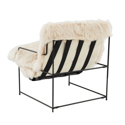 Elegant Natural Genuine Sheepskin Chair