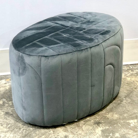 Laluin Velvet Oval Pouf 23.5"