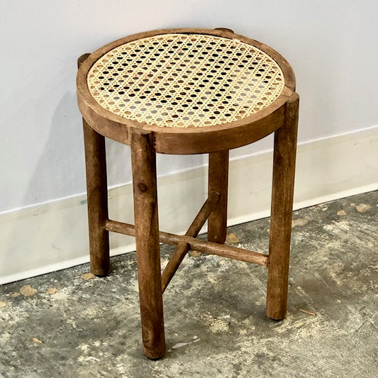 Purbi Cane And Mango Wood Stool