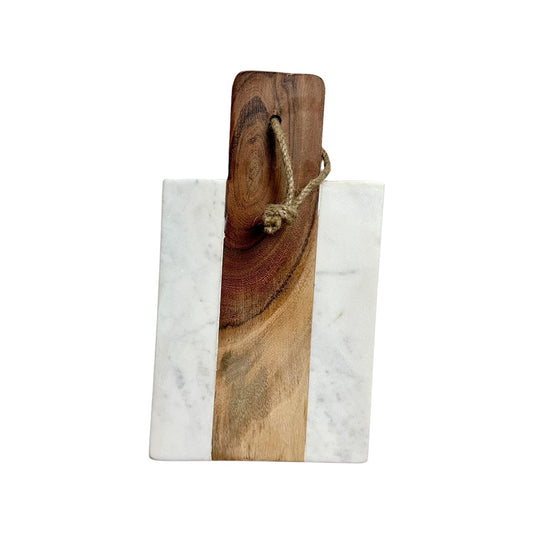 Elegant Marble and Acacia Wood Serving Board - Large