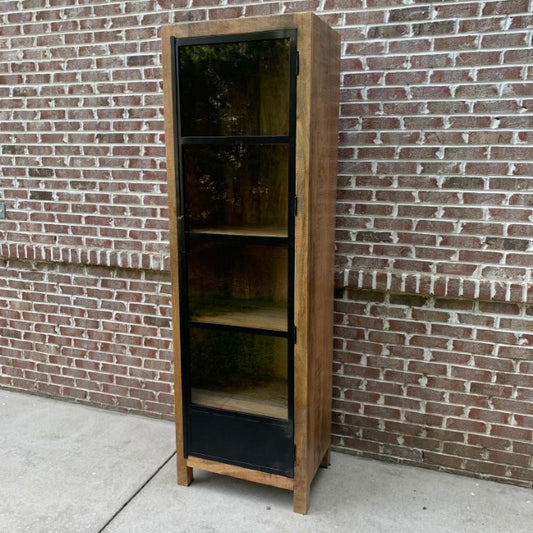 Bonney Lake Single Door Mango Wood And Iron Cabinet