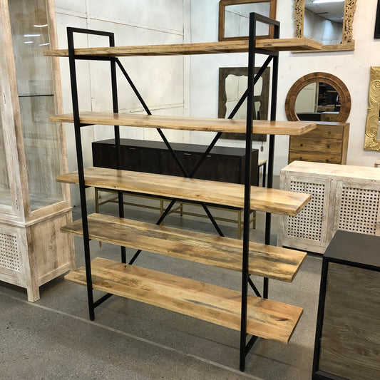 Huntley Mango Wood And Iron Shelving Unit