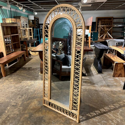 Terbaya Rattan Full Length Mirror