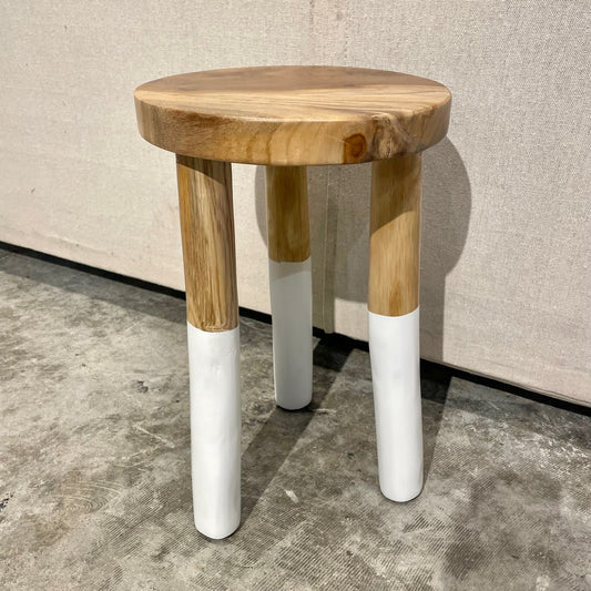 Kasih Dip-Dyed Teak WoodStool - Small