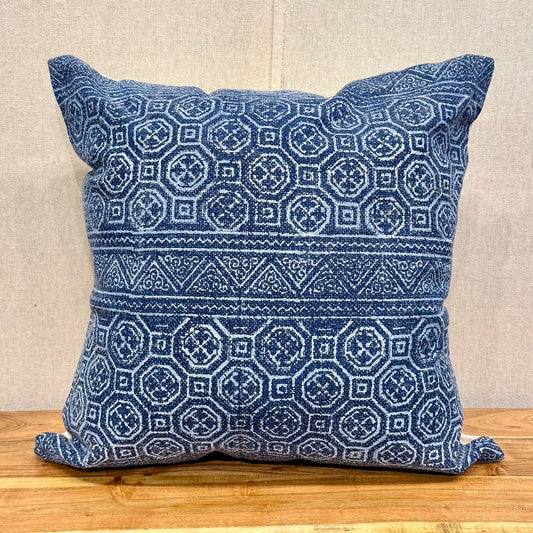 Kulraj Large Blue Cotton Pillow - 20" X 20"