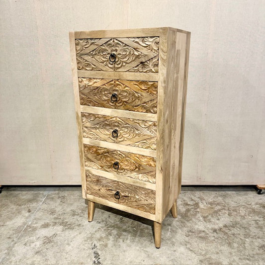 Prakash Five Drawer Mango Wood Chest