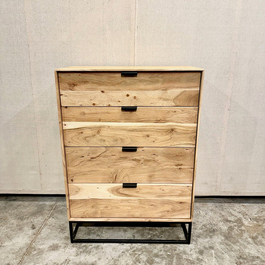 Hazelwood Four Drawer Mango Wood And Iron Dresser